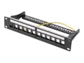Miniatyrbilde 1 av 5: DIGITUS Professional DN-91420 - Patch panel (blank) - STP - sortering, RAL 9005 - 1U - 10" - 12 porter
