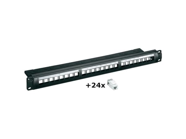 Goobay 95336, IEEE 802.3, IEEE 802.3ab, IEEE 802.3u, 10/100/1000Base-T(X), RJ-45, Cat6, U/UTP (UTP), Sort