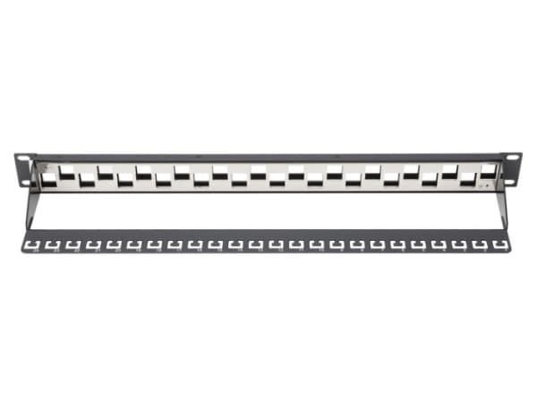 DIGITUS DN-91412 - Patch-panel - STP - RJ-45 X 24 - svart, RAL 9005 - 1U - 19"