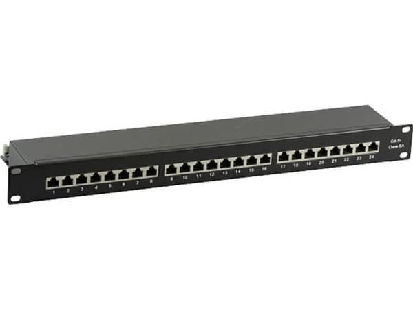 EFB Elektronik 37666SW.1M, RJ-45, Gull, Cat6a, 22/24, Sort, Rackmontering