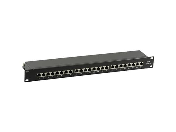 EFB Elektronik 37666SW.1M, RJ-45, Gull, Cat6a, 22/24, Sort, Rackmontering