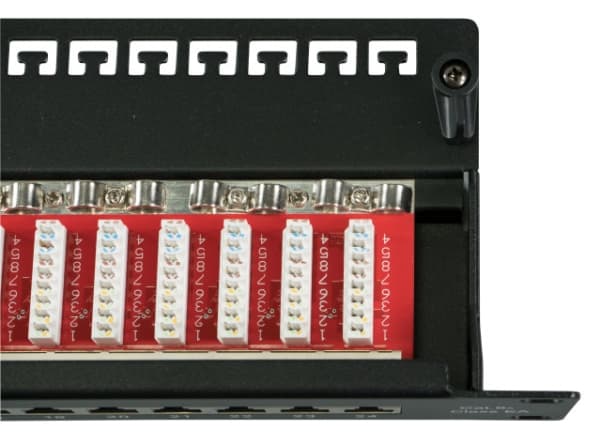 EFB Elektronik 37666SW.1M, RJ-45, Gull, Cat6a, 22/24, Sort, Rackmontering