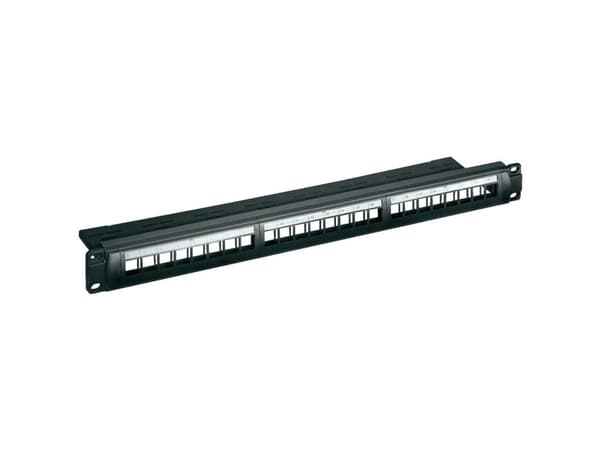 Goobay 95743, RJ-45, Musta, Telinekiinnitys, 1U
