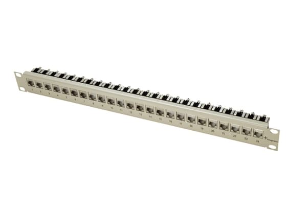 Telegärtner AMJ Module K Cat.6 - Koblingspanel - CAT 6 - RJ-11/RJ-12 X 24 - lysegrå, RAL 7035 - 1U - 19"