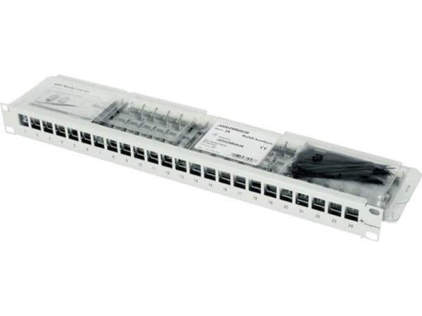 Telegärtner AMJ Module K Cat.6 - Koblingspanel - CAT 6 - RJ-11/RJ-12 X 24 - lysegrå, RAL 7035 - 1U - 19"