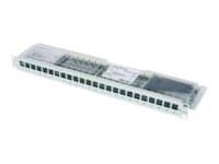 Telegärtner AMJ Module K Cat.6 - Koblingspanel - CAT 6 - RJ-11/RJ-12 X 24 - lysegrå, RAL 7035 - 1U - 19" Grå