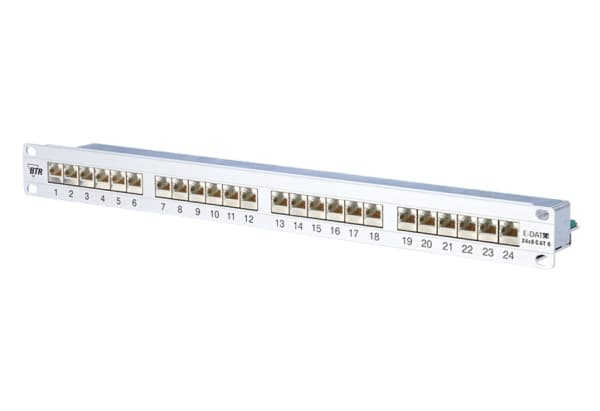 Metz 130855-E, IEEE 802.3an, 10 Gigabit, 1U, RJ45 Gjuten aluminium, Vit