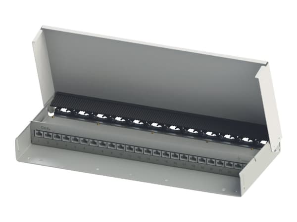 Telegärtner MPD24 - Liitäntärasia - seinäasennettava - RJ-45 X 24 - puhtaan valkoinen, RAL 9010 Harmaa