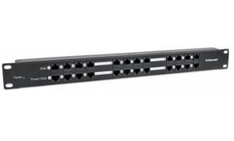 Intellinet 720342, RJ-45, Cat5e, Svart, Metall, Stativmontering, 1U