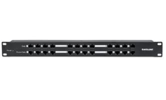 Intellinet 720342, RJ-45, Cat5e, Svart, Metall, Stativmontering, 1U Svart
