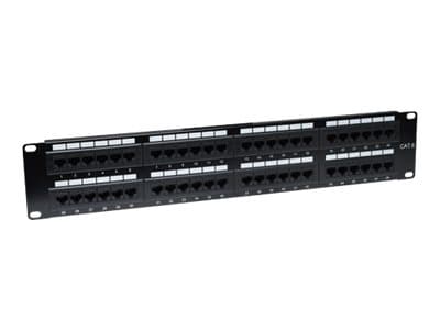 Intellinet Patch Panel, Cat6, UTP, 48-Port, 2U, Black - Koblingspanel - CAT 6 - UTP - RJ-45 X 48 - svart - 2U - 19"
