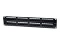 Miniatyrbilde 4 av 5: Intellinet Patch Panel, Cat6, UTP, 48-Port, 2U, Black - Koblingspanel - CAT 6 - UTP - RJ-45 X 48 - svart - 2U - 19"