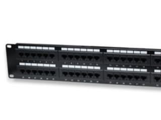 Intellinet Patch Panel, Cat6, UTP, 48-Port, 2U, Black - Koblingspanel - CAT 6 - UTP - RJ-45 X 48 - svart - 2U - 19"