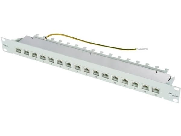 Telegärtner J02022A0050, 10 Gigabit Ethernet, RJ-45, Cat6a, Grå, 482,6 mm, 44 mm Grå