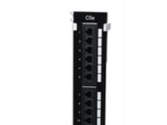 Intellinet 162470, IEEE 802.3, IEEE 802.3ab, IEEE 802.3u, 10/100/1000BASE-T(X), Gigabit Ethernet, Cat5e, Cat6a, Sort, Reolmontering musta
