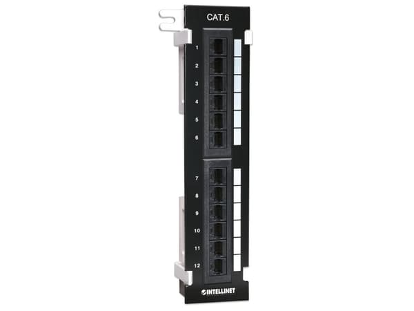 Intellinet 560269, IEEE 802.3, IEEE 802.3ab, IEEE 802.3u, Raskt Ethernet, Gigabit Ethernet, RJ-45, Gull, U/UTP (UTP), Sort