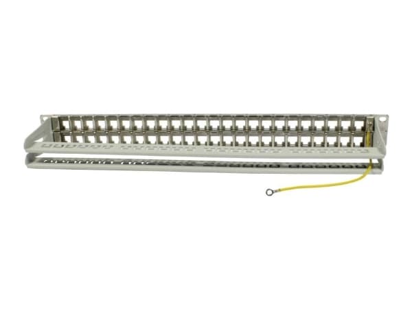 Keystone-moduuliteline 19Patchpanel 48xTPmoduulille 1Ut95mm vaaleanharmaa Synergy 21