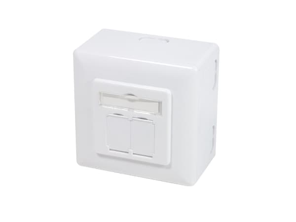 LogiLink NP0039A, RJ-45, Metallisk, Vit, ISO/IEC 11801, TIA/EIA 568B.2-1, 80 mm, 80 mm, 40 mm Metallisk, Vit
