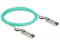 Miniatyrbilde 3 av 4: Delock - Nettverkskabel - SFP+ (hann) til SFP+ (hann) - 7 m - 3 mm - fiberoptisk - SFF-8431/SFF-8432 - Active Optical Cable (AOC) - akvamarin
