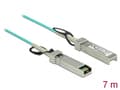 Miniatyrbilde 4 av 4: Delock - Nettverkskabel - SFP+ (hann) til SFP+ (hann) - 7 m - 3 mm - fiberoptisk - SFF-8431/SFF-8432 - Active Optical Cable (AOC) - akvamarin