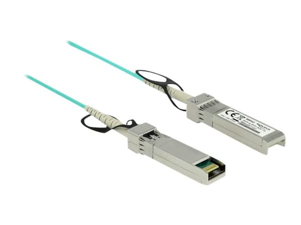 Delock - Nettverkskabel - SFP+ (hann) til SFP+ (hann) - 7 m - 3 mm - fiberoptisk - SFF-8431/SFF-8432 - Active Optical Cable (AOC) - akvamarin