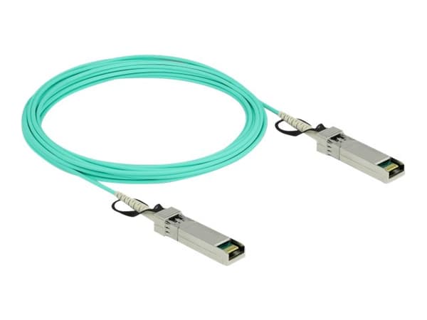 Delock - Nettverkskabel - SFP+ (hann) til SFP+ (hann) - 7 m - 3 mm - fiberoptisk - SFF-8431/SFF-8432 - Active Optical Cable (AOC) - akvamarin
