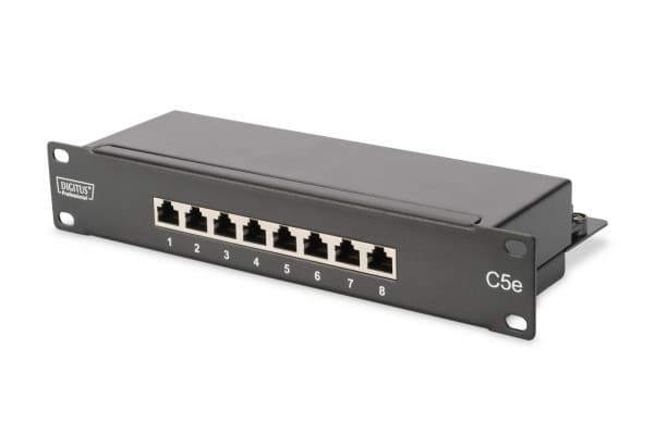 DIGITUS DN-91512S - Liitäntäpaneeli - CAT 5e - RJ-45 X 12 - 1U - 10"