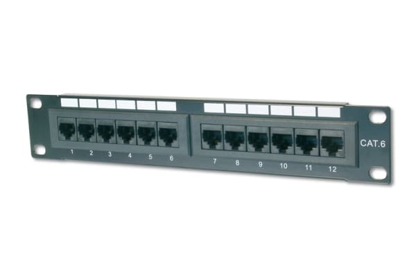 DIGITUS DN-91512S - Liitäntäpaneeli - CAT 5e - RJ-45 X 12 - 1U - 10"