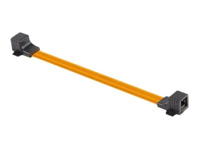 Lanberg - Kopplingsdon för nätverk - RJ-45 (hona) till RJ-45 (hona) - 23 cm - CAT 5e - platt - svart, orange
