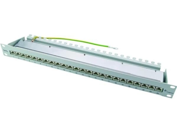 Telegärtner J02023S0050, 10 Gigabit Ethernet, RJ-45, Cat6a, Sort, 482,6 mm, 44 mm Sort