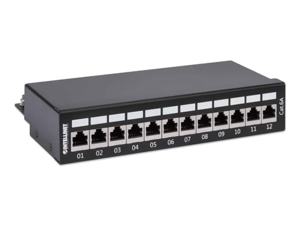 Intellinet 720915, IEEE 802.3, IEEE 802.3ab, IEEE 802.3u, 10/100/1000Base-T(X), 1000 Mbps, Gold, Cat6a, 23/24/25/26