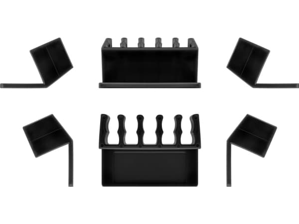 Goobay 70433, Kabelhållare, Bord, Plast, Svart