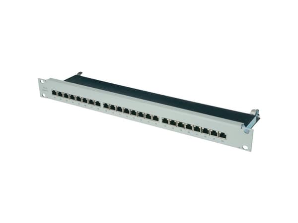 Digitus DN-91624S-EA, Gigabitti Ethernet, Cat6a, Harmaa, Telinekiinnitys, 1U, 1,5 mm