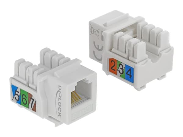 Delock - Modulär insättning - CAT 3 - UTP - RJ-12 - vit