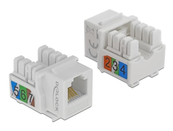 Delock - Modulär insättning - CAT 3 - UTP - RJ-12 - vit