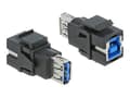Miniatyrbilde 2 av 5: Delock Keystone module - Modulinnlegg - USB 3.0 Type A - svart
