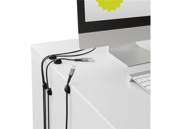 Goobay 70362, Kabelholder, Bord/Vegg, Sort