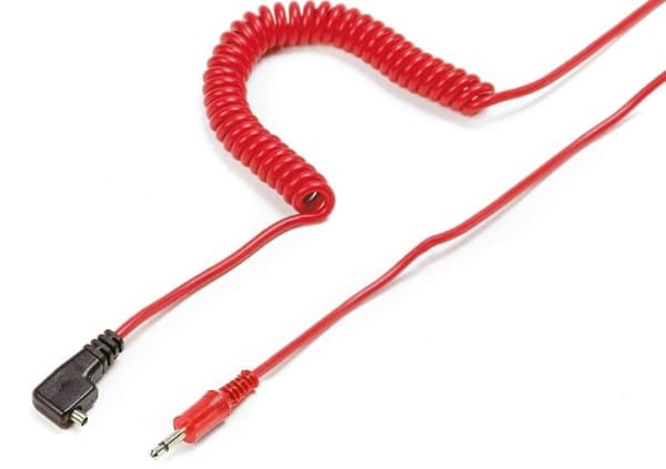 Kaiser - Blitssynkro-ledning - PC-terminal hann til minijakk hann - 10 m - rød