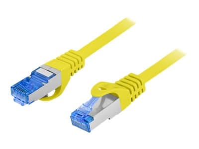 Lanberg - Koblingskabel - RJ-45 (hann) til RJ-45 (hann) - 1.5 m - 0.98 cm - S/FTP - CAT 6a - flertrådet - gul, RAL 1016
