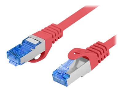 Lanberg - Patchkabel - RJ-45 (han) til RJ-45 (han) - 1 m - S/FTP - CAT 6a - formet, knastfri - rød, RAL 3017