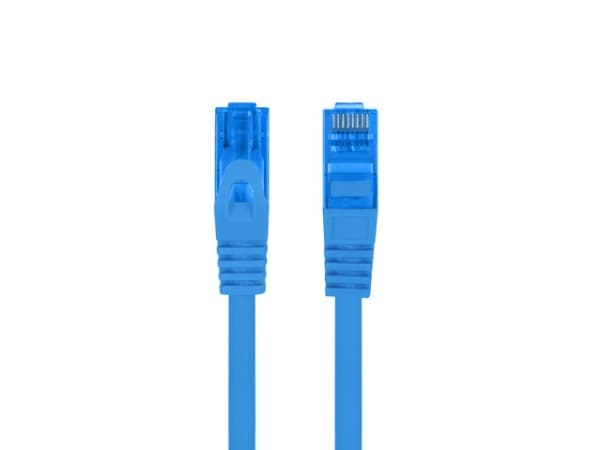 Lanberg - Koblingskabel - RJ-45 (hann) til RJ-45 (hann) - 20 m - SFTP - CAT 6a - flertrådet, uten hindringer, formstøpt - blå, RAL 5012
