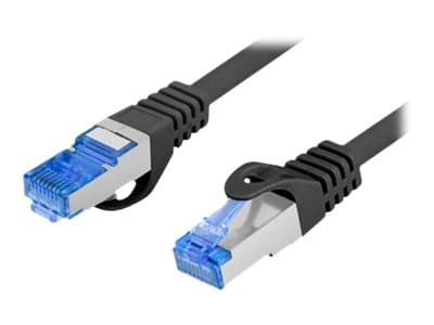 Lanberg - Patch-kabel - RJ-45 (hane) till RJ-45 (hane) - 20 m - S/FTP - CAT 6a - tvinnad - RAL 9004, svart