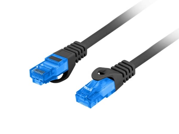 Lanberg - Patch-kabel - RJ-45 (hane) till RJ-45 (hane) - 20 m - S/FTP - CAT 6a - tvinnad - RAL 9004, svart