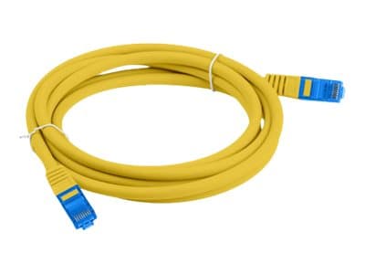 Lanberg - Koblingskabel - RJ-45 (hann) til RJ-45 (hann) - 50 cm - SFTP - CAT 6a - flertrådet, uten hindringer, formstøpt - gul, RAL 1016