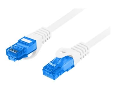 Lanberg - Patch-kabel - RJ-45 (hane) till RJ-45 (hane) - 10 m - SFTP - CAT 6a - tvinnad, hakfri, formpressad - vit, RAL 9010
