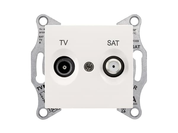 Schneider Electric TV/SAT siste antenneuttak 1dB Creme - SDN3401623