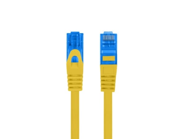 Lanberg - Koblingskabel - RJ-45 (hann) til RJ-45 (hann) - 15 m - S/FTP - CAT 6a - formstøpt, uten hindringer - gul, RAL 1016