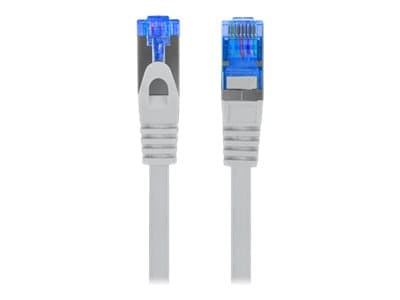 Lanberg - Patch-kabel - RJ-45 (hane) till RJ-45 (hane) - 15 m - 6 mm - S/FTP - CAT 6a - formpressad, tvinnad, hakfri, halogenfri - RAL 9010, vit