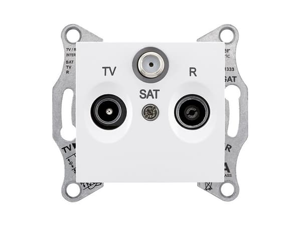Schneider Electric RD/TV/SAT endelig antenneuttak 1dB hvit - SDN3501321