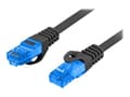 Pikkukuva 1 / 5: Lanberg - Liitäntäkaapeli - RJ-45 (uros) RJ-45 (uros) - 50 cm - 6 mm - S/FTP - CAT 6a - halogeeniton, muotoiltu, solmuton, säikeistetty - musta, RAL